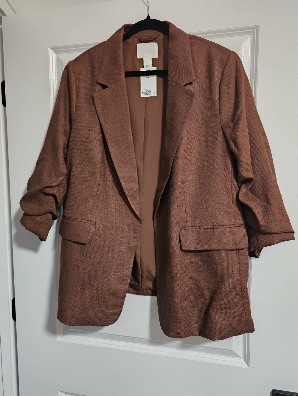Women's Tailored Blazer Jacket - Rust Brown